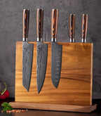 Double-Sided Magnetic Knife Holder – Solid Acacia Wood Wall Mount (16")