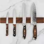 16" Wood Magnetic Knife Bar – Multipurpose Wall-Mounted Kitchen Organizer